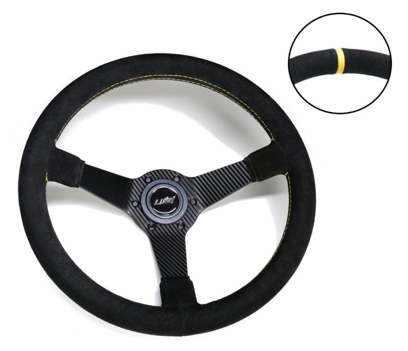 Luisi Mirage Carbon Sportlenkrad Wildleder schwarz geschüsselt & TÜV Prüfbericht